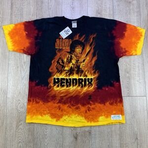 NWT VTG 2006 Liquid Blue Jimi‎ Hendrix Tie Dye T Shirt Size 2XL Double Stitch